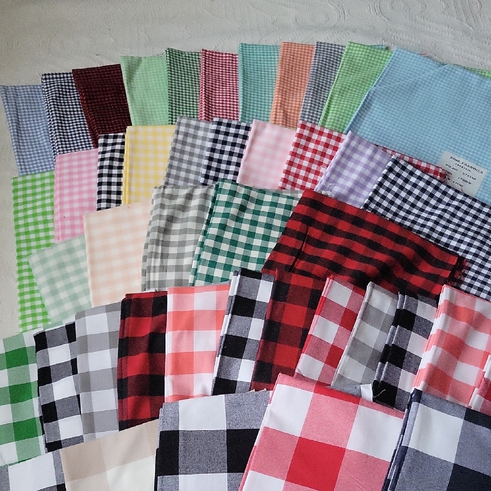 Colorful Gingham Fabric